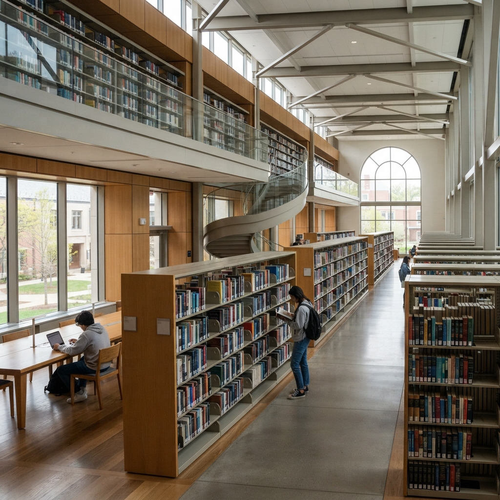 Open-Concept Library Shelving — shown in context