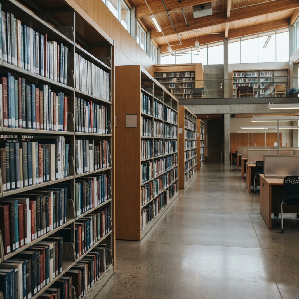 Open-Concept Library Shelving — with dimensions