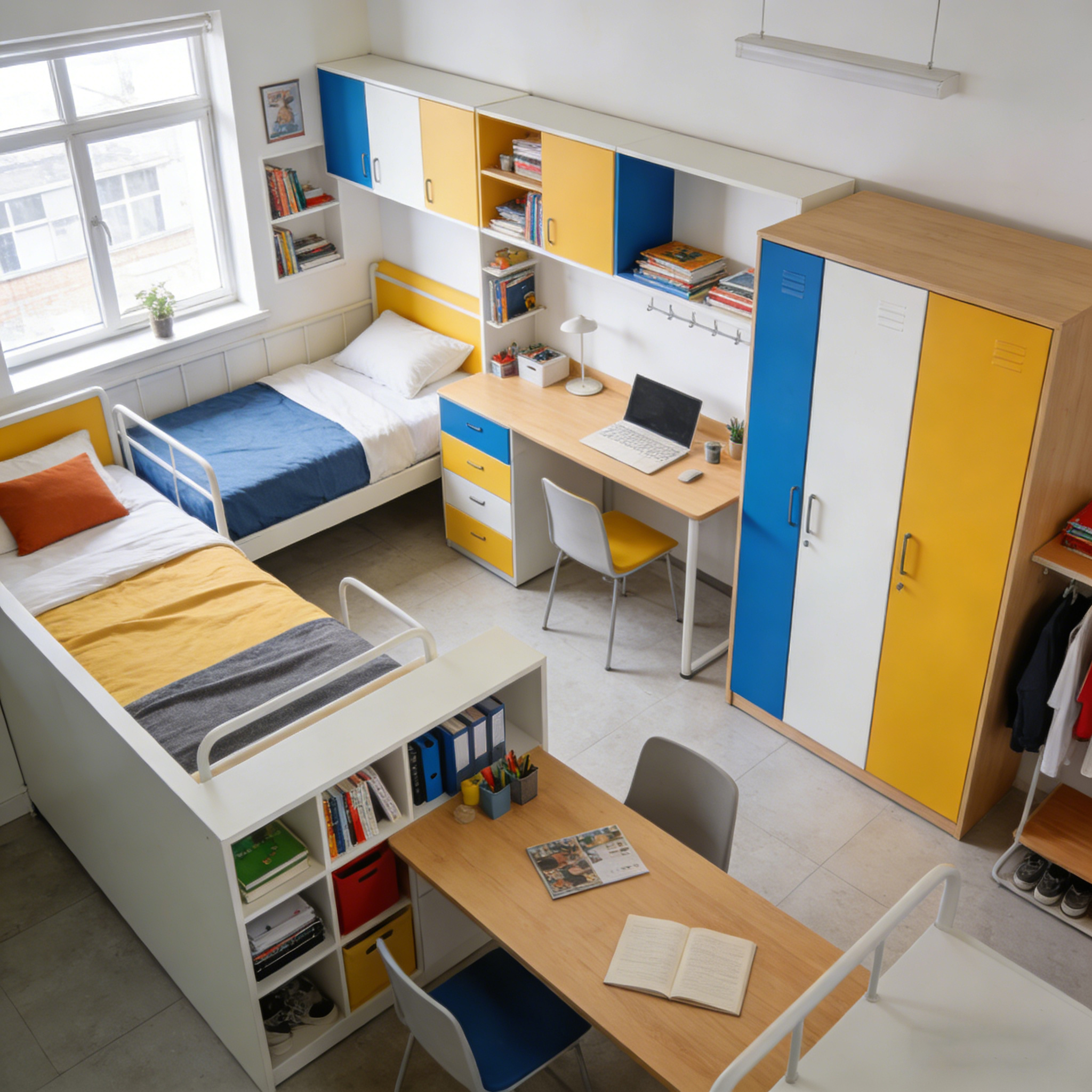 Dormitory Bunk Bed — shown in context
