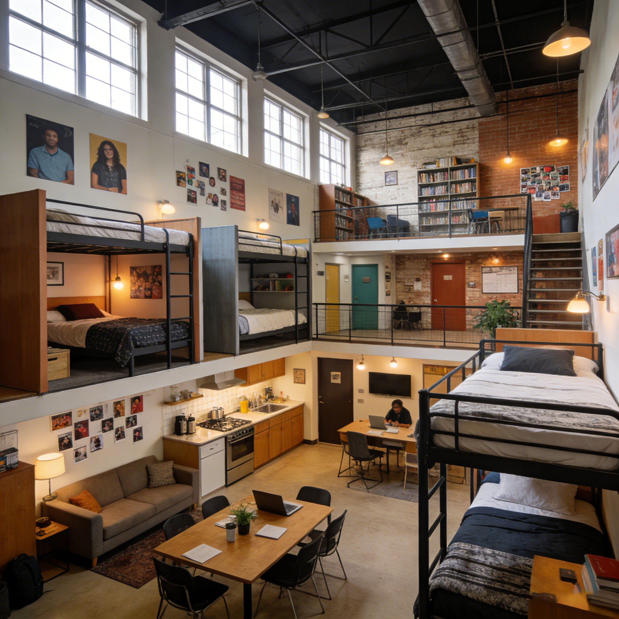 Dormitory Bunk Bed — with dimensions