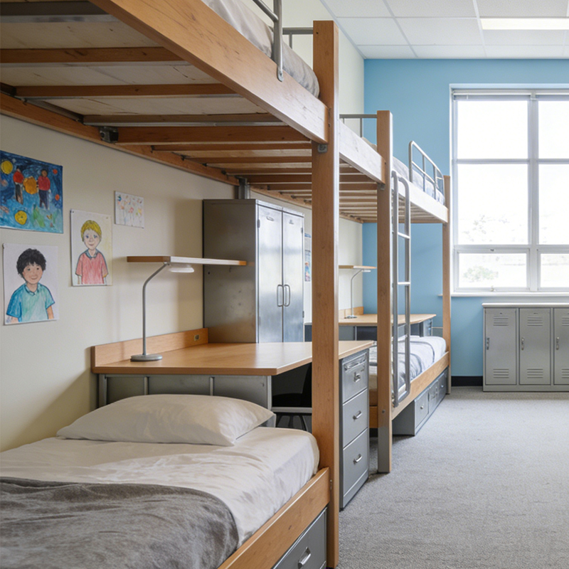 Student Dormitory Bunk Bed — close-up detail
