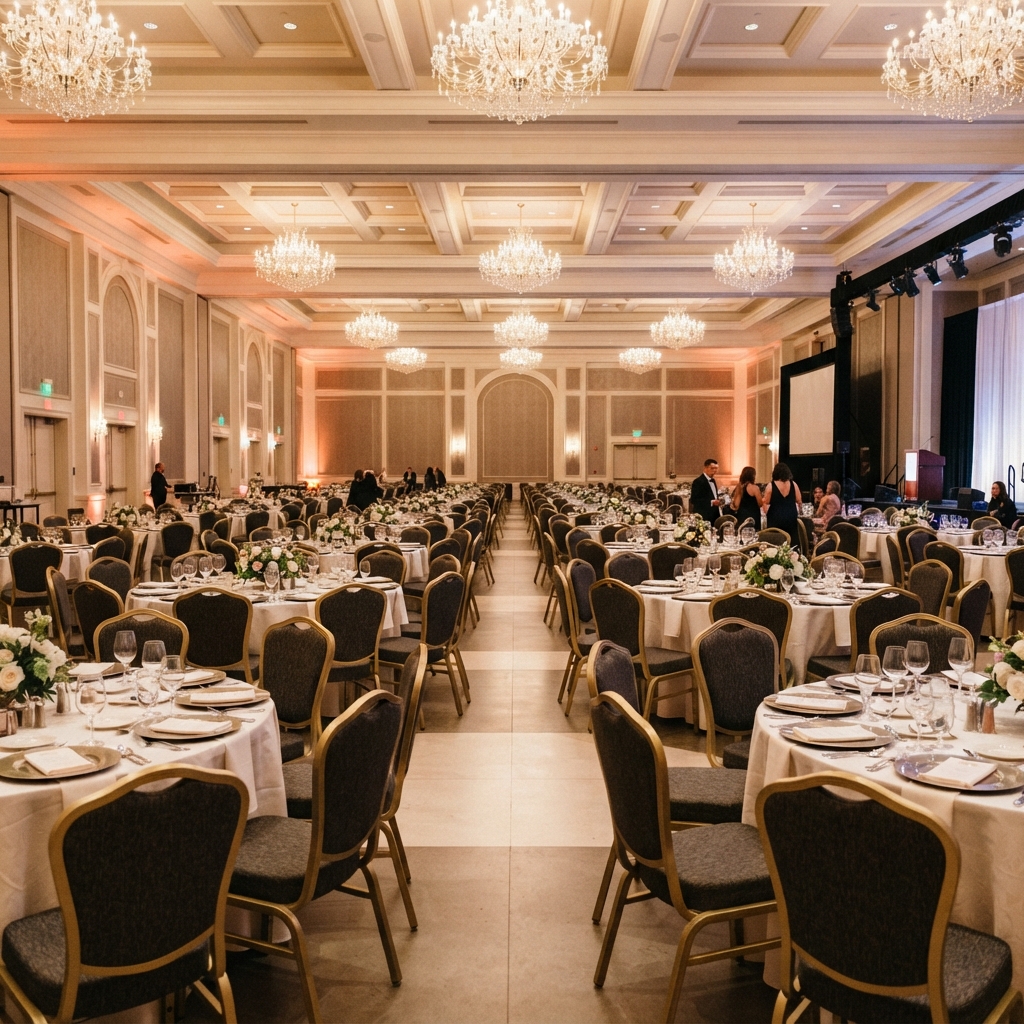 Stackable Banquet Chairs — shown in context