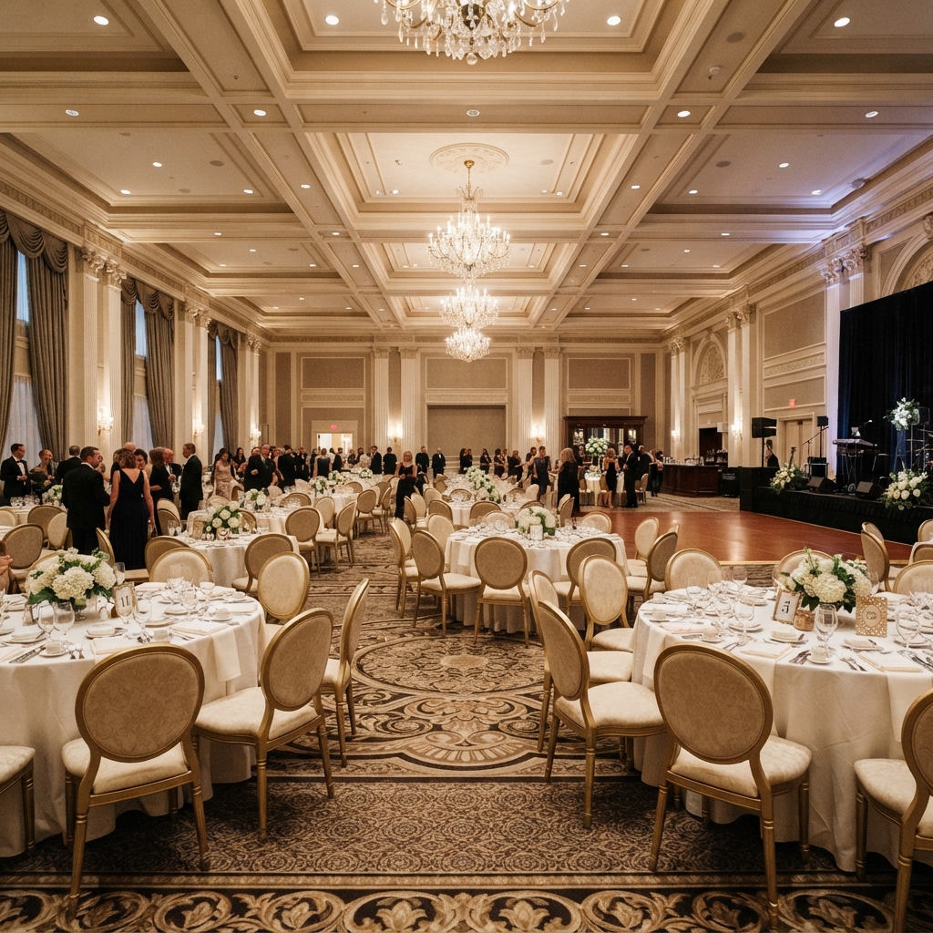 Stackable Banquet Chairs — with dimensions