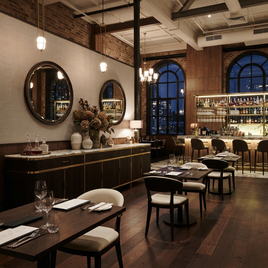 Hotel Buffet Sideboards & Display Tops — shown in context