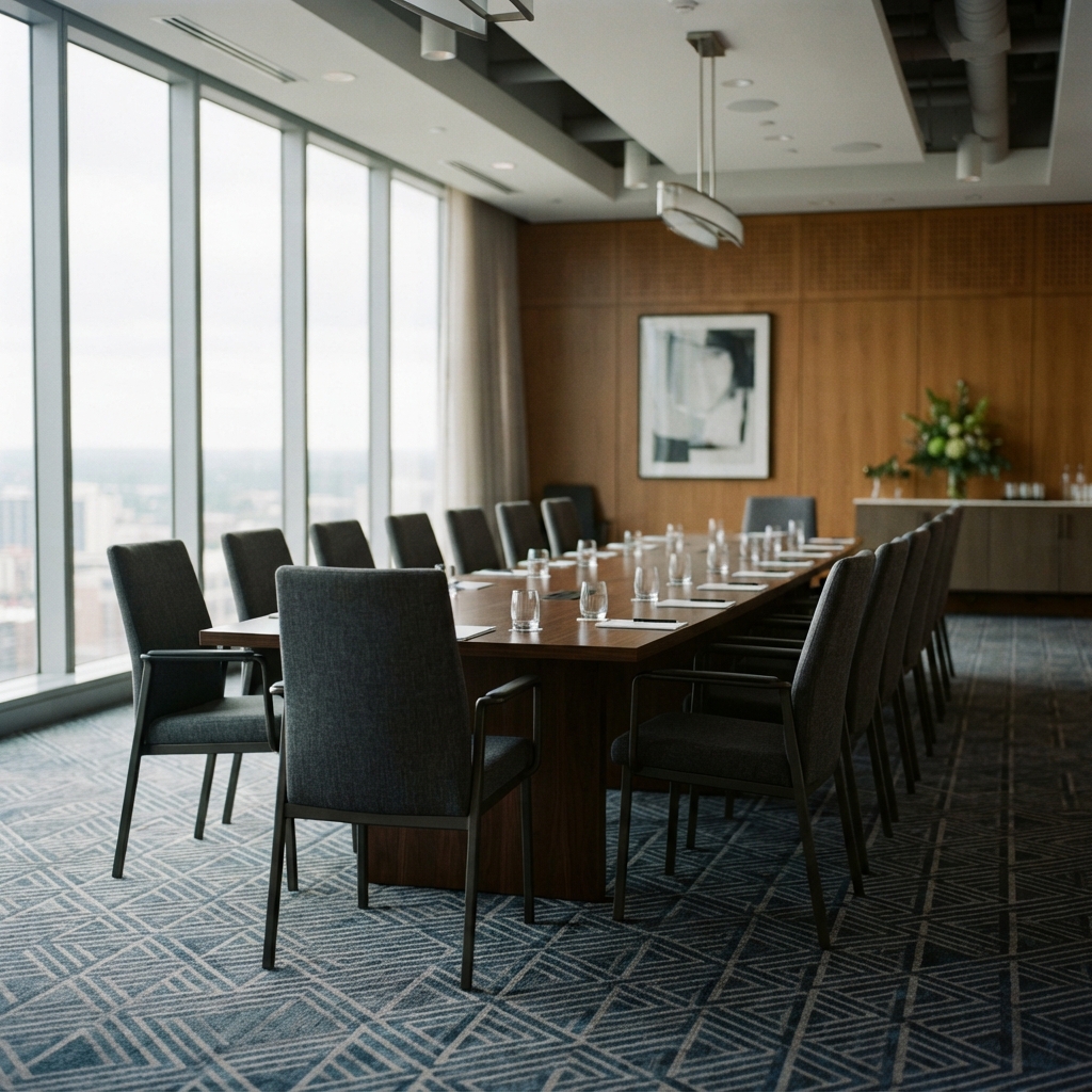 High-Back Swivel Conference Chairs — shown in context