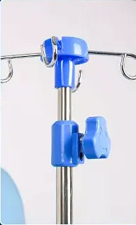 Recovery Injection Chair with IV Pole — with dimensions