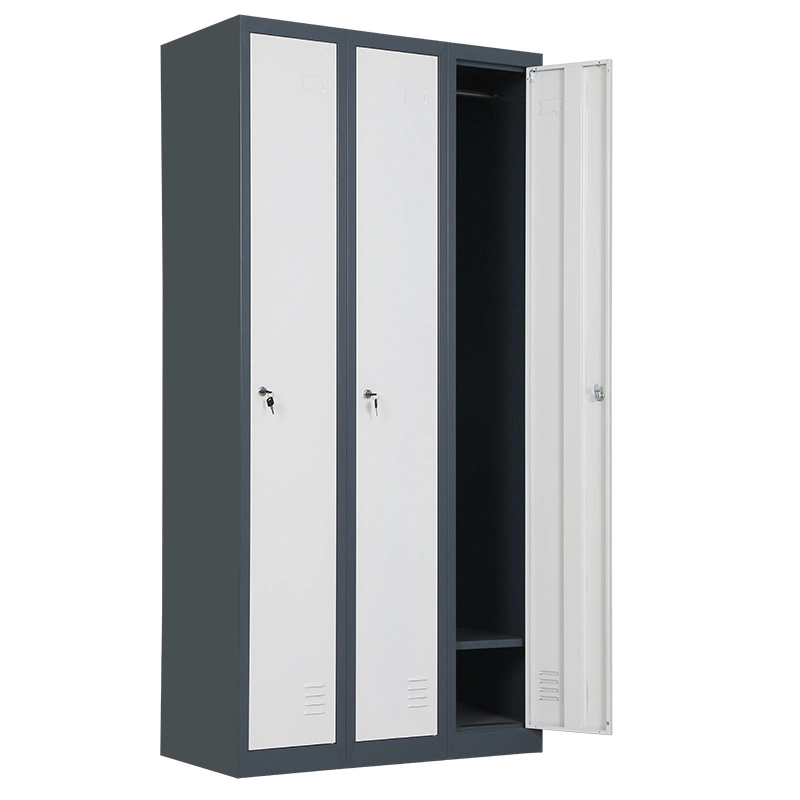 Hospital 3-Door Steel Wardrobe — Hymebel Healthcare Furniture