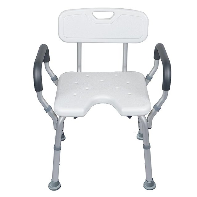 Aluminum Shower Chair with Backrest — Hymebel Healthcare Furniture