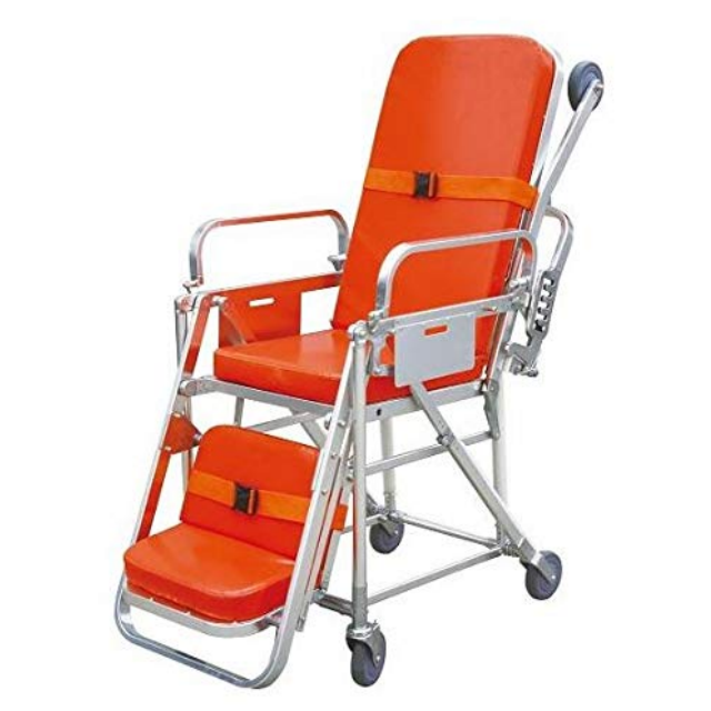 Hospital Stretcher Trolley Bed (Wheeled) — with dimensions