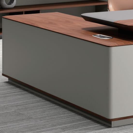 L-Shape Executive Desk — shown in context