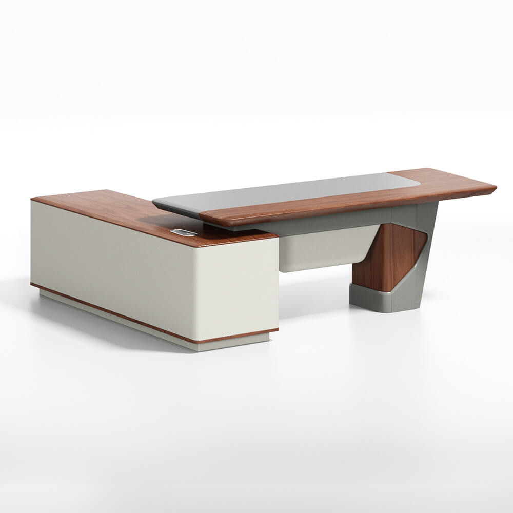 L-Shape Executive Desk — close-up detail
