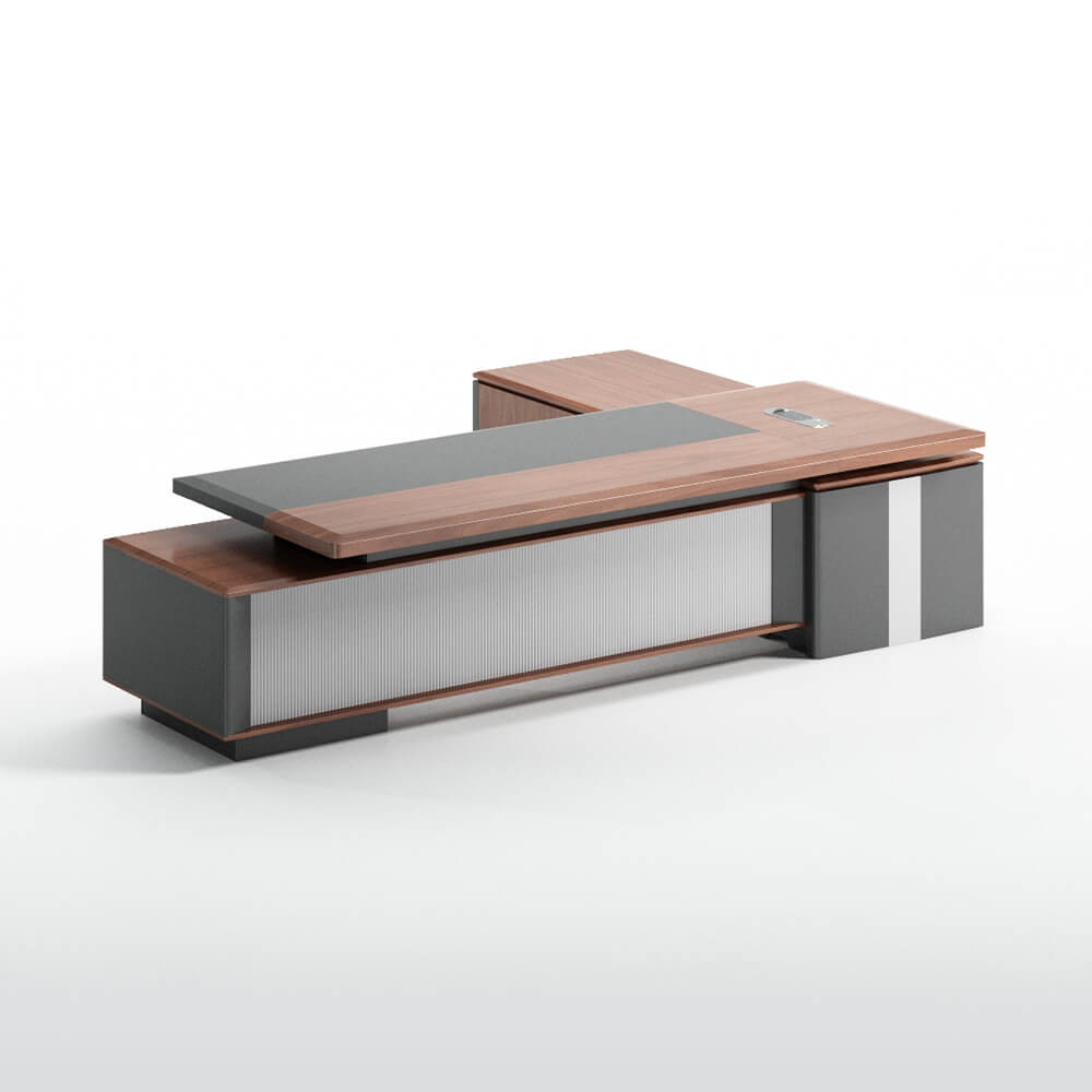 Wooden Executive Desk with Storage — Hymebel Office Furniture