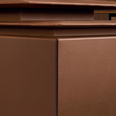 Executive Desk with Leather Inlay — shown in context