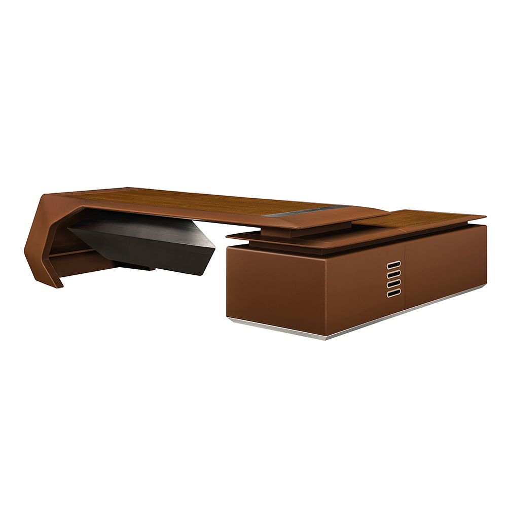 Executive Desk with Leather Inlay — Hymebel Office Furniture