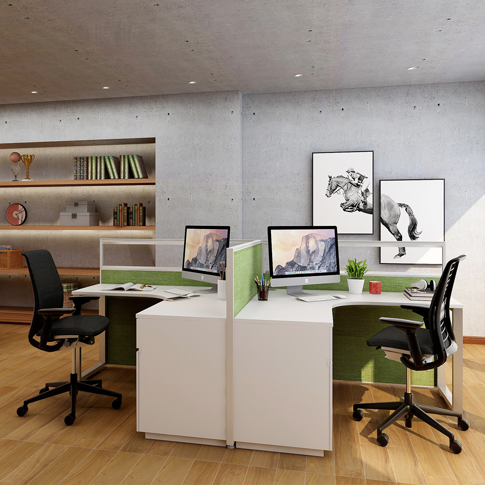 Two-Person Back-to-Back Workstation — Hymebel Office Furniture