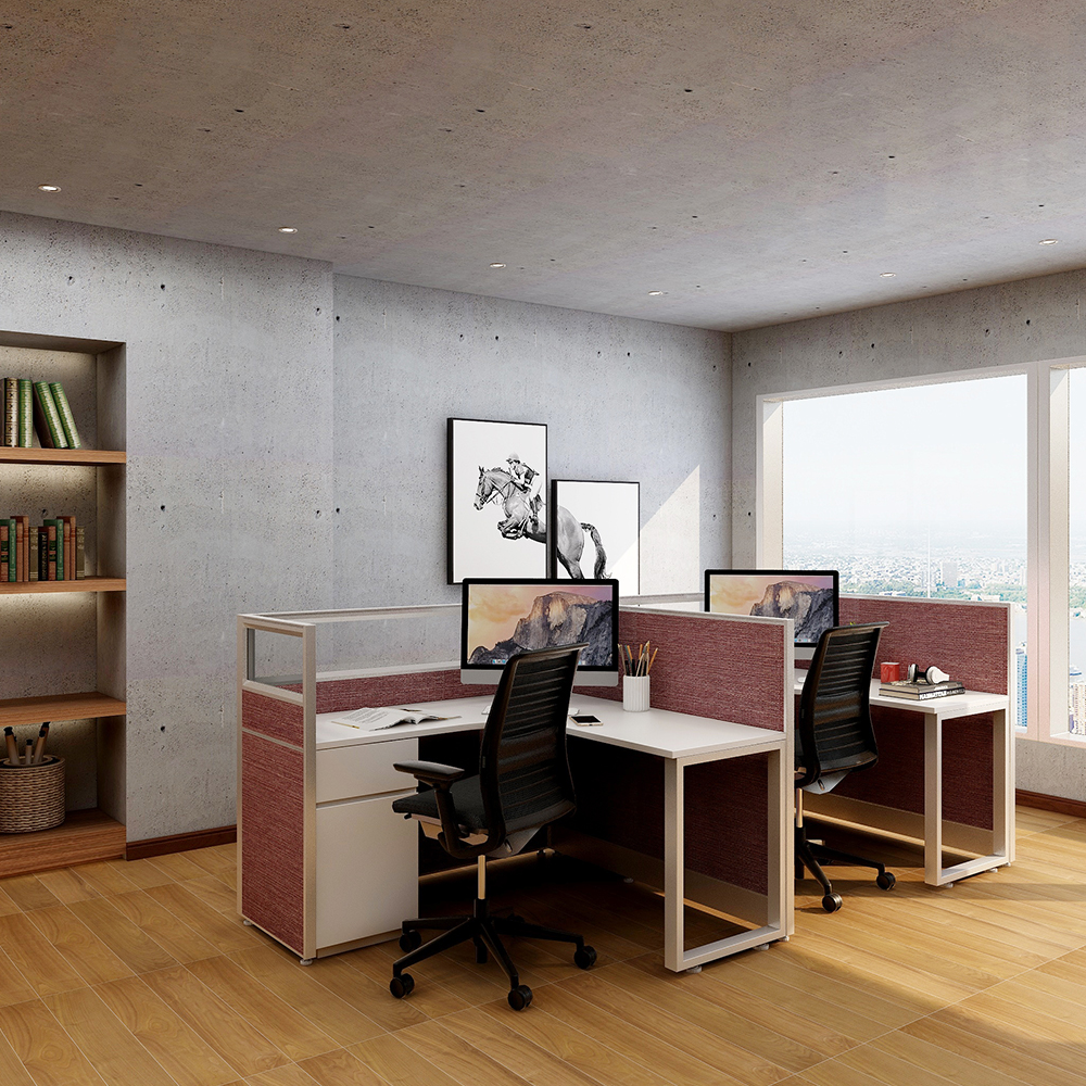Two-Person Back-to-Back Workstation — close-up detail