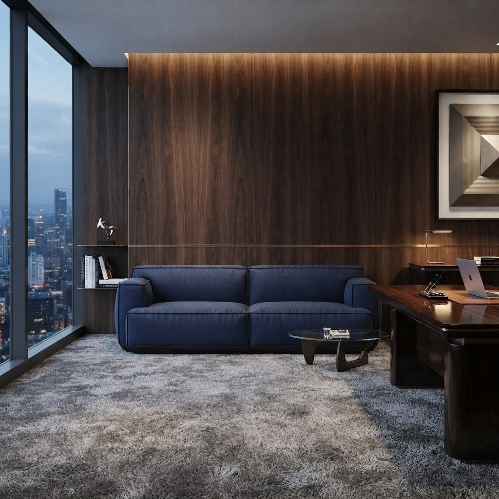 Leather Office Sofa for Reception Lounge — Hymebel Office Furniture