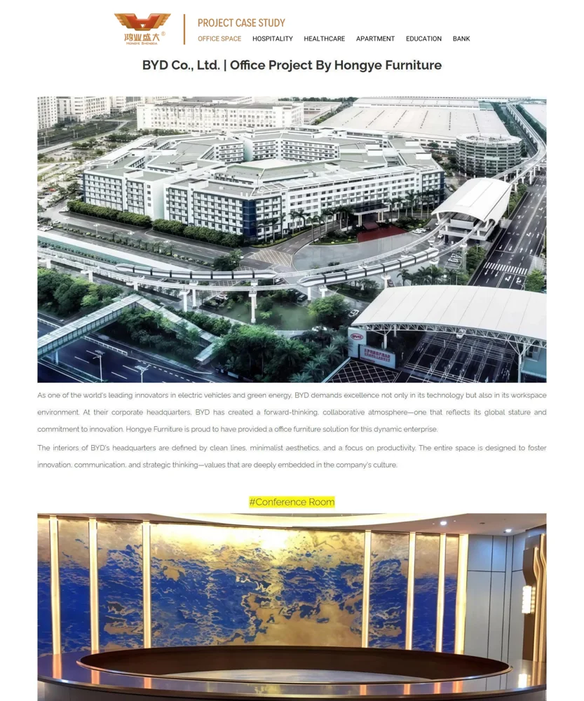 BYD Co., Ltd. — Ofislar va muassasalar